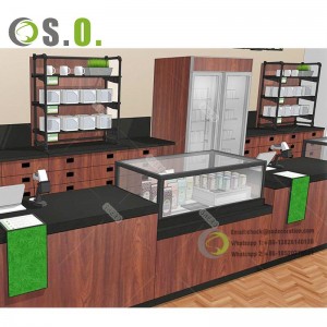 Customized Tobacco Shop Showcase Counter Cabinets Dispensary Display Cases Smoke Shop Glass