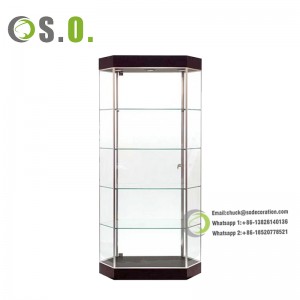 Manufacturer Economic full Vision Glass Display Case Showcases for Retail Shops
