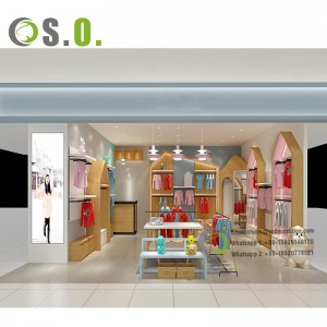 Customized Baby Clothes Furniture Design Boutique Children Clothing Shop
