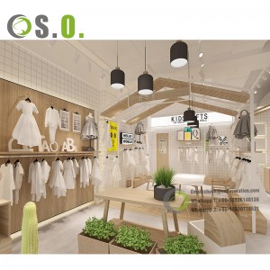 Special Cute Kids Shop Decoration Baby Clothes Store Interior Design Display Fixture