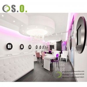 Luxury Specially Designed Barbershop Beauty Salon Furniture And Beauty Mirror Beauty Equipment Salon Furniture And Nail Table