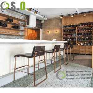 Boutique wooden cafe Kiosk barDrink Bar Counter  furniture custom factory direct access