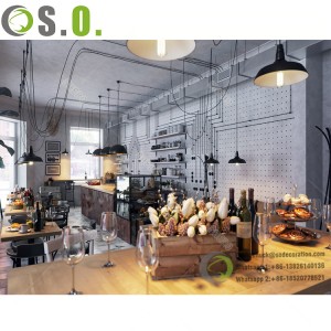 Fashion Customized Trendy Shelves Coffee Station Furniture Food Fixture