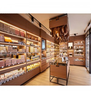 Hoge kwaliteit sigarenhouten humidor Commerciële tabak Showroom Display sigarenkast