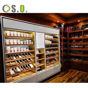 Factory Commercial Fixture Retail Cigar Shop Display Showcase 6 Feet Smoke Shop In Glass Smoke Shop Display Cases