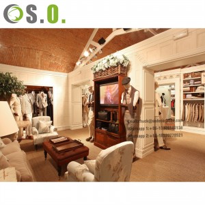 Modern Custom High End Garment Clothing Furniture With Clothes Shop