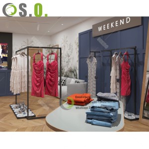 Ladies fashion shop clothing showcase cabinet design clothing store shelves