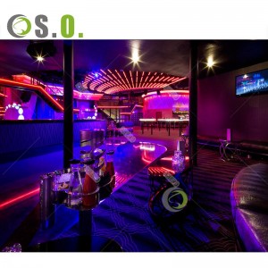 luxury lounge furniture for bar night club 3D interior design