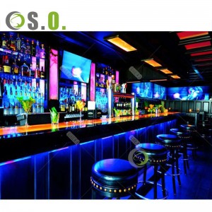 Night club hookah lounge furniture bar cafe booth pu leather night club sofa, pub bar chair and table counter set