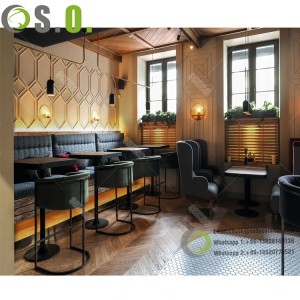Luxury cafe furniture bar custom-designed for food and beverage stores factory direct