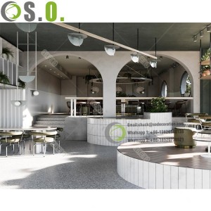 New Design Coffee Shop Wall Decoration Furniture Luxury Design Cafe House Counter Table Cafe Bar Decoration