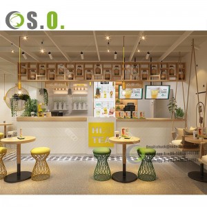 Rekaan Dalaman Rendering Kafe 3d Rekaan Hiasan Kedai Kopi Kiosk Kafe