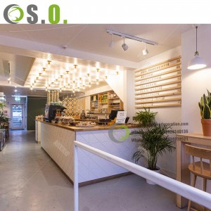 Coffee Shop Decoration Designs Customized Cafe Shop Interior Design Commercial Modern Coffee Bar Counters For Sale