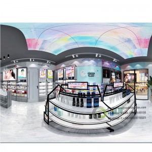 Luxurious Design Beauty Supply Store Display Cabinet Make up Store Metal  showcase Cosmetics Shop Shelves