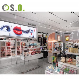 Professional Store Furniture Makeup Cosmetic Showcase Display Cosmetic Mall Kiosk