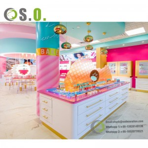 cosmetic display shopping fitting makeup showcase furnitures for cosmetic display