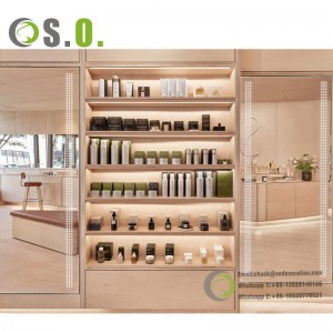 modern salon spa beauty furniture display cosmetic display showcase