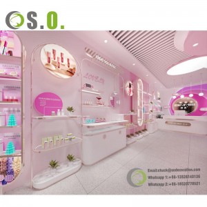 Дизайн интерьера косметического магазина, изготовленные на заказ косметические приспособления, витрина для макияжа