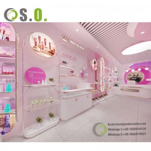 beauty display cabinet cosmetic display shopping fitting cosmetic kiosk
