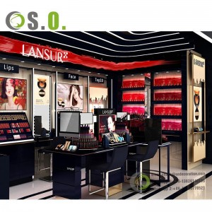 Makeup Stand Design Perfume Mall Display ເຄື່ອງສໍາອາງ Showcase ສໍາລັບແຕ່ງຫນ້າ