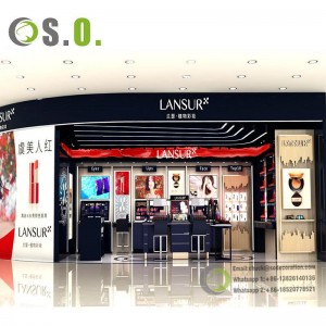 Makeup Stand Design Parfum Mall Tampilan Showcase Kosmetik Kanggo dandanan