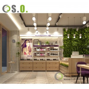 Commercial Beauty Salon Cases Make up Stand Gondola Showcase Retail Shop Decoration Cosmetic Display Txee