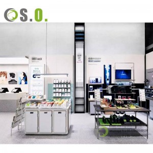 Cosmetic Display Shelf make up shop Interior Showcase Design