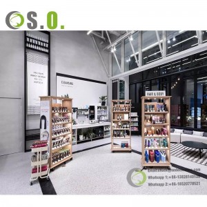 OEM ODM Retail Shop Cosmetic Display Shelves Wall Storage Design Botle Products Display Cabinets Perfume Makeup Brand Store