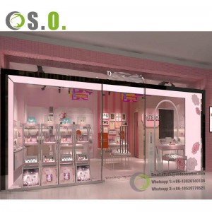 Beauty Salon  Make up Stand Showcase Retail Shop Decoration Cosmetic Display Cabinet