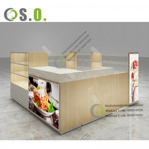 High End Retail Coffee Kiosk Wooden Bar Cabinet Coffee Table Designs