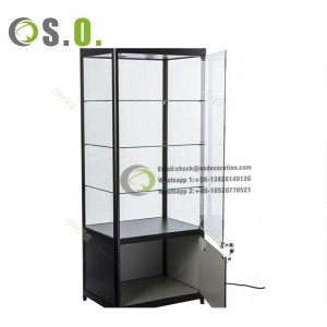 Customized Luxury Museum Display Showcase Stand Used Cabinet With Led Light
