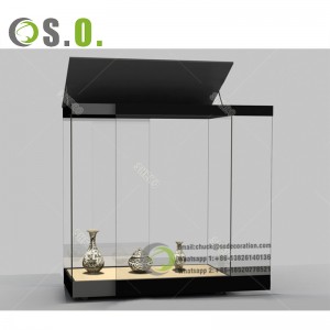 High end Wall Museum Showcase free standing Display Cabinet for exhibition Display