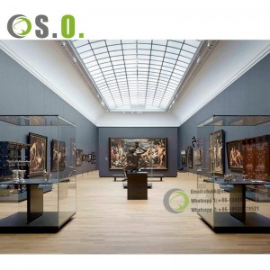 Excellent quality museum glass display showcase for museum equipment
