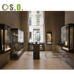 Modern Display Antique Glass Display Case High-End Museum Showcase Custom Manufacturers