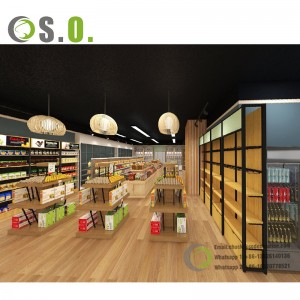 Malo Opangira Ma Shelves A Supermarket Ogulitsa Malo Owonetsera Rack Factory