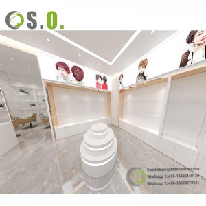 Beauty Salon Hair Extension Display Shelf Wig Store Decoration Furniture Wig Display Showcase For Shop Interior Design