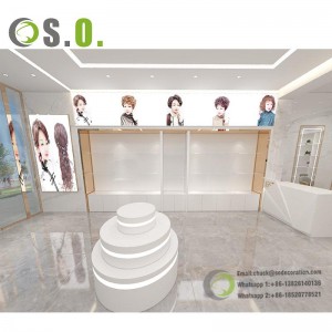 Beauty Salon Hair Extension Display Shelf Wig Store Decoration Furniture Wig Display Showcase For Shop Interior Design