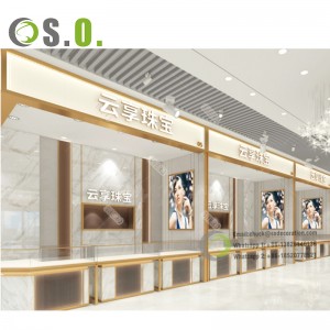 High Quality white stand Jewelry Showcase Cabinet
