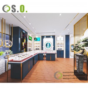 Customized jewelry showcase display cabinets Jewellery Kiosk Design