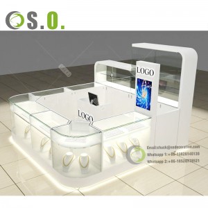 High end Retail Shopping Mall Kiosk Stand Display Counter Jewelry Store Furniture Jewellery Kiosk
