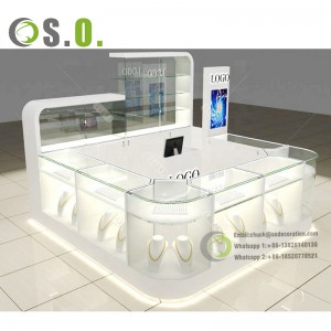 High end Retail Shopping Mall Kiosk Stand Display Counter Jewelry Store Furniture Jewellery Kiosk