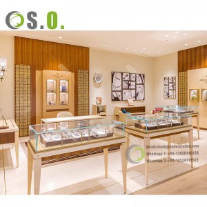 3D Rendering Jewellery Shop Nomi Store Idea Design Frontale Produttori di vetrina di gioielli Svizzera Negozi di orologi di gioielli