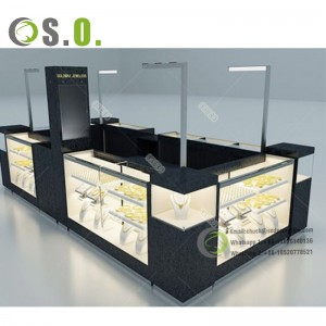2023 Customized jewelry mall display kiosk showcase / jewellery shop counter design for sale