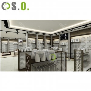 High End Lingerie Store Wall Display Cabinet Customization