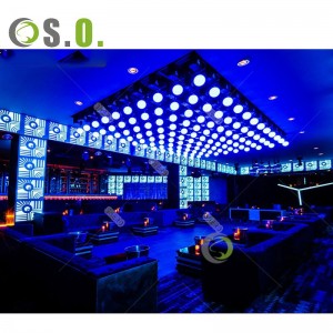 Commercial Hookah Lounge Nightclub Furniture LED Bar Counter for Sale Colorful RGB LED Light Hotel Bar Counter