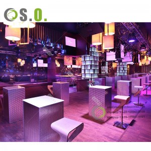 Cool bar furniture/ nightclub/ KTV/ night club/led cube table wholesale hookah lounge furniture