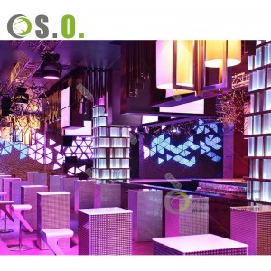 Cool bar furniture/ nightclub/ KTV/ night club/led cube table wholesale hookah lounge furniture