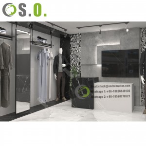 Factory Custom Garment Interior Design Showcase And Furniture