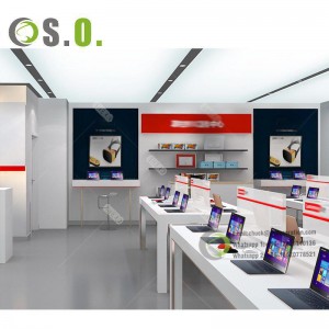 Modern Cell Phone Shop Display Showcase Retail Mobile Phone Shop Design for Interior Decoration