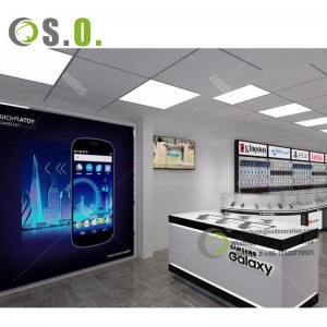 Modern phone shop interior design factory directly make cell phone store furniture